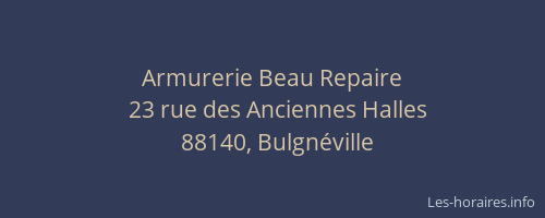 Armurerie Beau Repaire