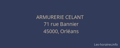 ARMURERIE CELANT