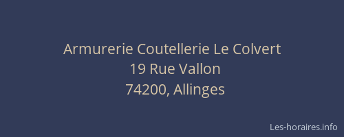 Armurerie Coutellerie Le Colvert