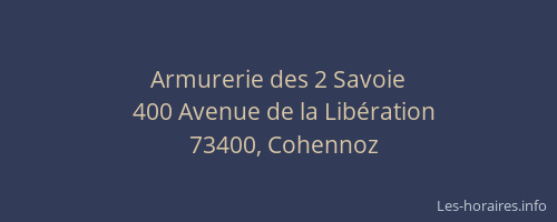 Armurerie des 2 Savoie
