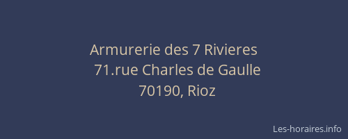 Armurerie des 7 Rivieres