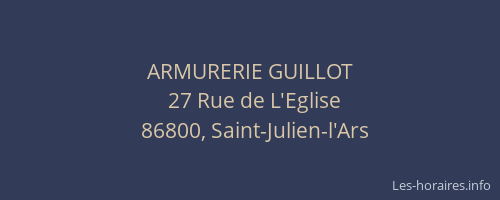 ARMURERIE GUILLOT