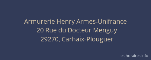 Armurerie Henry Armes-Unifrance
