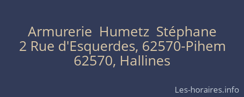 Armurerie  Humetz  Stéphane