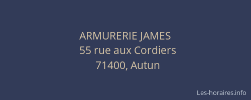 ARMURERIE JAMES