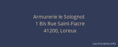 Armurerie le Solognot