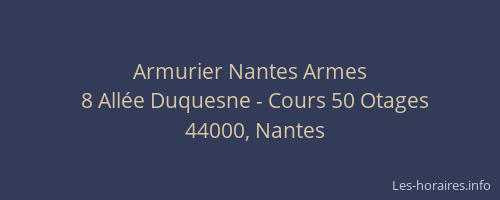 Armurier Nantes Armes