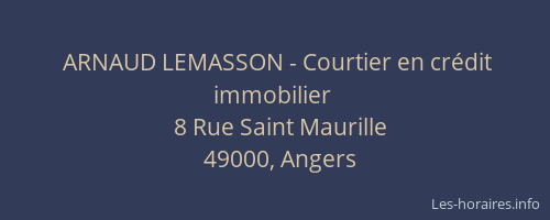 ARNAUD LEMASSON - Courtier en crédit immobilier
