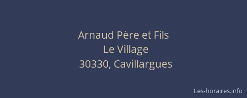 Arnaud P&egrave;re et Fils