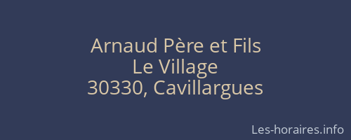 Arnaud Père et Fils