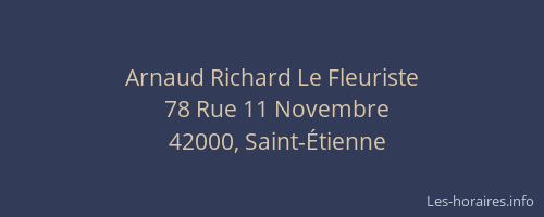Arnaud Richard Le Fleuriste