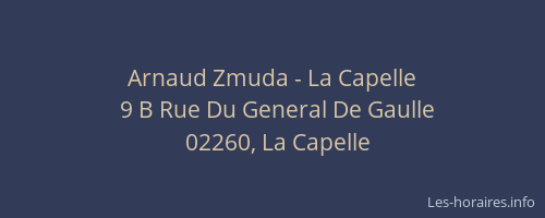 Arnaud Zmuda - La Capelle