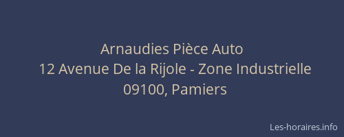 Arnaudies Pièce Auto