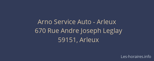 Arno Service Auto - Arleux