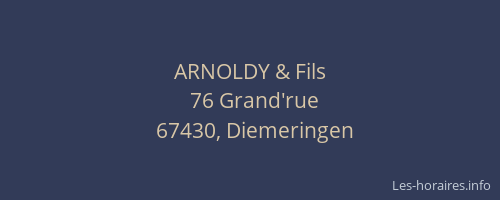 ARNOLDY & Fils