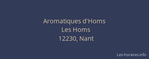 Aromatiques d'Homs
