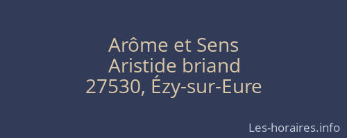 Arôme et Sens