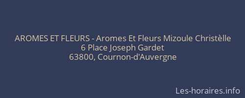 AROMES ET FLEURS - Aromes Et Fleurs Mizoule Christèlle