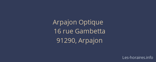 Arpajon Optique