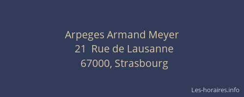 Arpeges Armand Meyer