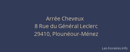 Arr&eacute;e Cheveux