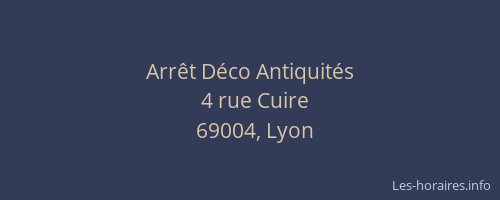 Arrêt Déco Antiquités