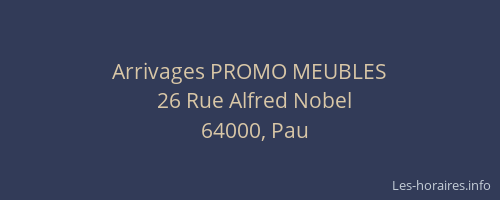 Arrivages PROMO MEUBLES