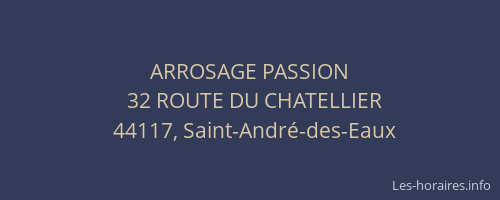 ARROSAGE PASSION