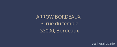 ARROW BORDEAUX