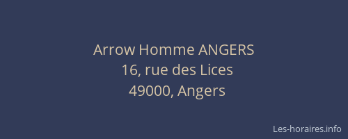 Arrow Homme ANGERS