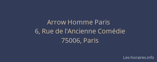Arrow Homme Paris