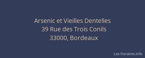 Arsenic et Vieilles Dentelles