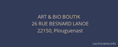 ART & BIO BOUTIK