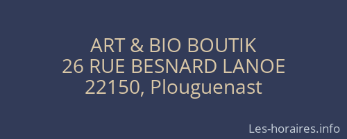 ART & BIO BOUTIK