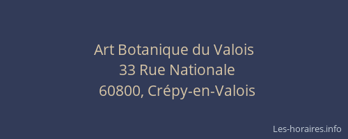 Art Botanique du Valois