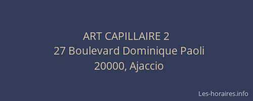 ART CAPILLAIRE 2