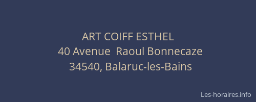 ART COIFF ESTHEL