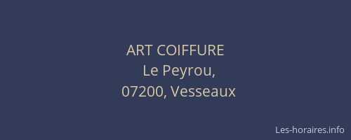 ART COIFFURE