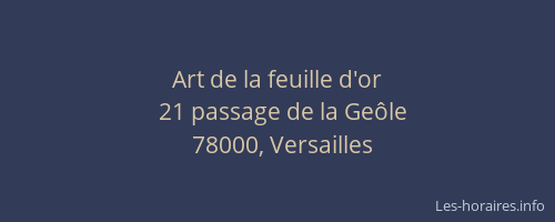 Art de la feuille d'or