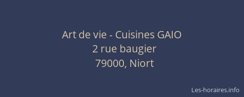 Art de vie - Cuisines GAIO