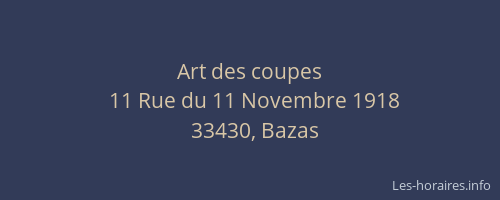 Art des coupes
