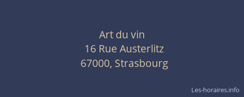 Art du vin