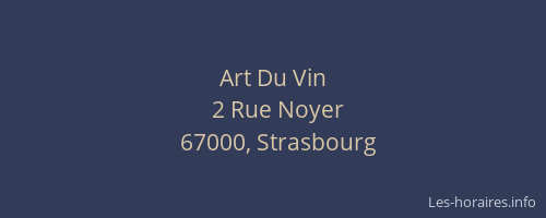Art Du Vin