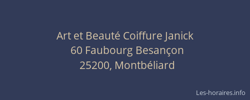 Art et Beauté Coiffure Janick