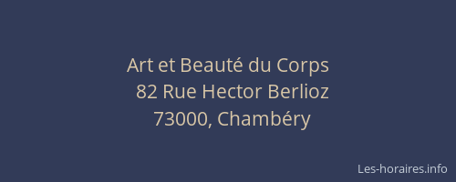 Art et Beauté du Corps