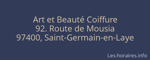 Art et Beaut&eacute; Coiffure