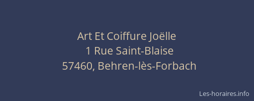 Art Et Coiffure Joëlle