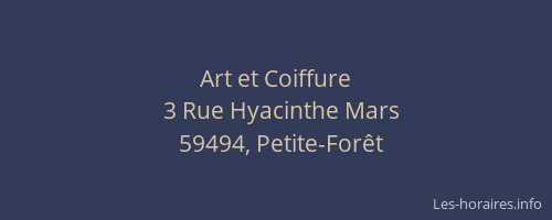 Art et Coiffure