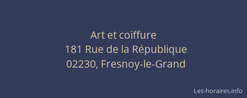 Art et coiffure
