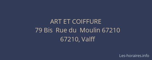 ART ET COIFFURE